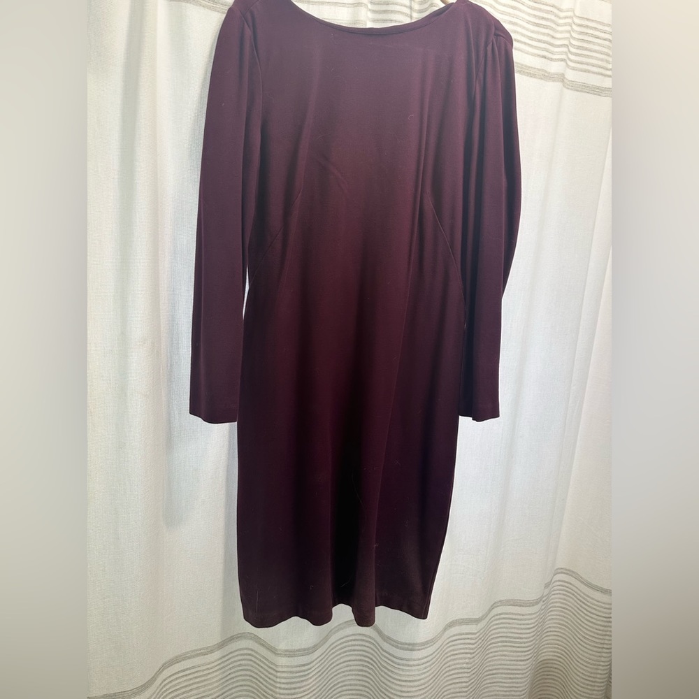 Talbots Fitted Dress Beautiful Plum Colored Size 12